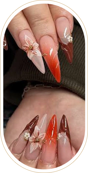 Manicure nail art acrylic